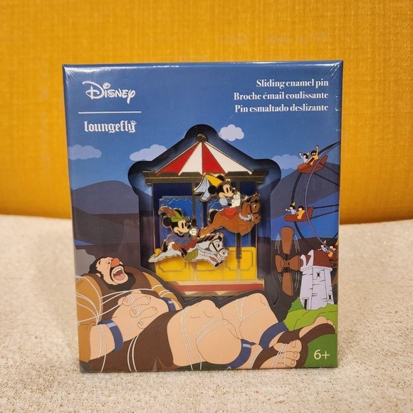 Loungefly Disney Mickey Minnie Brave Little Tailor Carousel Sliding 3" LE Pin - Picture 11 of 11